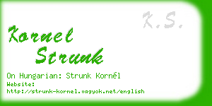 kornel strunk business card